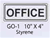Office styrene sign