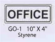 Office styrene sign