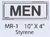 MEN styrene sign