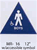 Boys (Accessible) triangular styrene sign