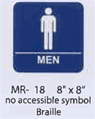Men styrene sign