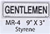 Gentlemen styrene sign