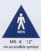 Men triangular styrene sign