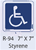 Accessible Symbol styrene sign