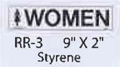 Women styrene sign