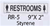 Restrooms styrene sign