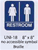 Unisex Men/Women symbols styrene sign with braille