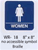 Women styrene sign with braille