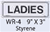 Ladies styrene sign