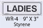 Ladies styrene sign