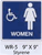 Women with accessible symbol styrene sign