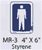 Male Symbol Styrene Sign