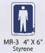 Male Symbol Styrene Sign