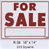 For Sale styrene sign