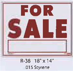 For Sale styrene sign