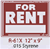 For Rent styrene sign