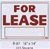 For Lease styrene sign