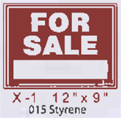 For Sale styrene sign