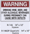 Warning Drinking While Pregnant styrene sign